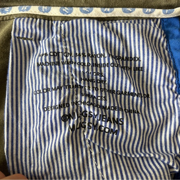 Mugsy Olives Pants Chino Cotton Twill Casual Classic Streetwear Travel Green 42 - Picture 14 of 14